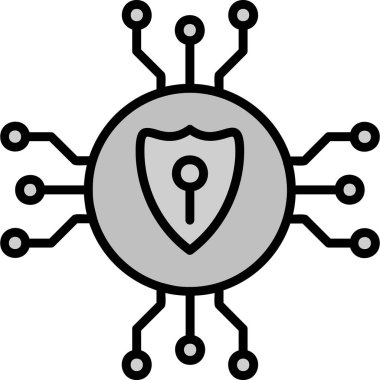 güvenlik simgesi vektör illüstrasyonu