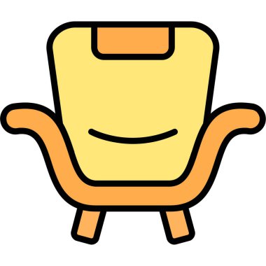 Mobilya ikonu. vektör çizgisi çizimi