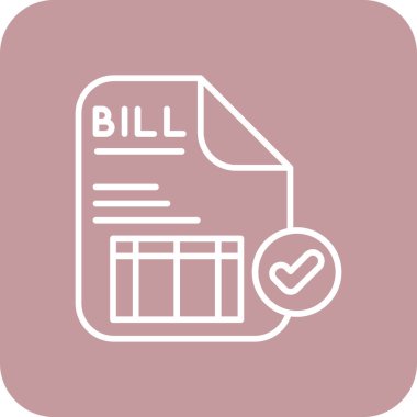 Bill simgesinin vektör illüstrasyonu