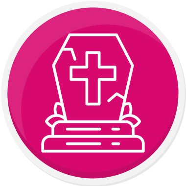 mezar. Web simgesi basit illüstrasyon