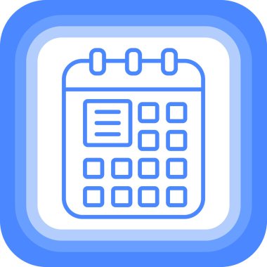 Takvim simgesi vektör illüstrasyonu