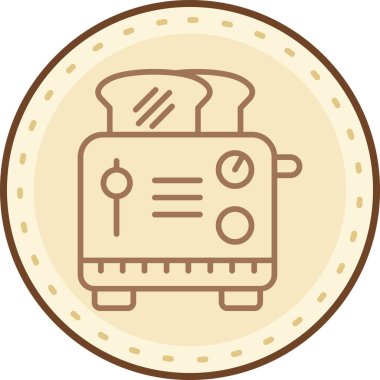 ekmek ikonu vektör illüstrasyonu