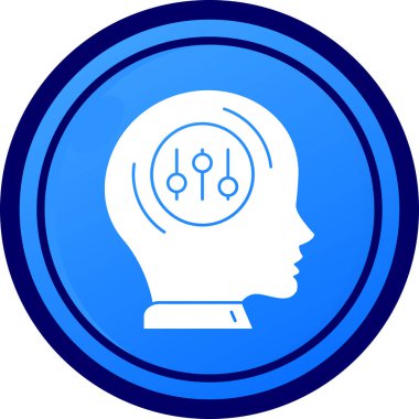 Beyin. Web simgesi basit illüstrasyon