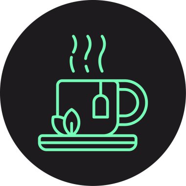 çay fincanı ikonu vektör illüstrasyonu