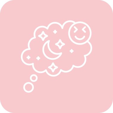 gece uykusu simgesi, vektör illüstrasyonu