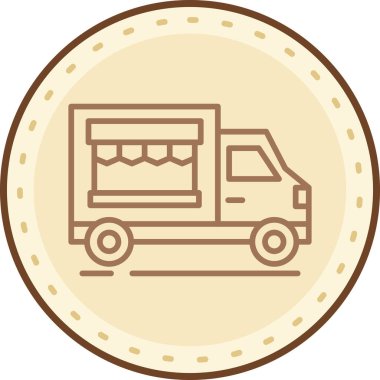 Bir kamyon simgesinin vektör çizimi