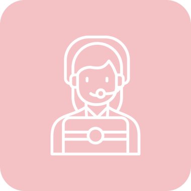 avatar kadın kişisi simgesi ana hatları biçiminde