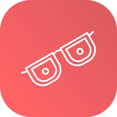 vektör modern düz tasarım daire gözlükleri