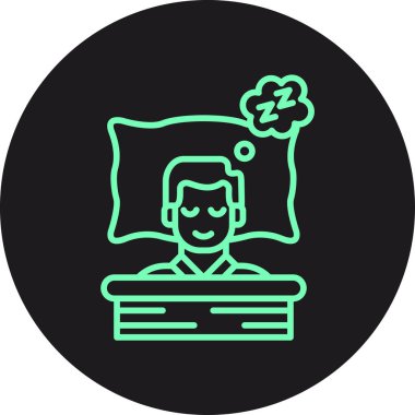 Uyuyan bir ikonun vektör illüstrasyonu