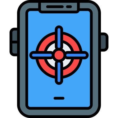 cep telefonu simgesi. Web için cep telefonu vektör simgelerinin basit çizimi