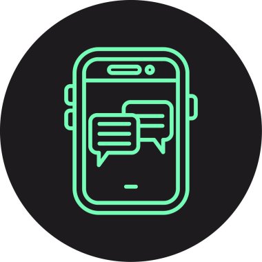 Vektör sohbet simgesi illüstrasyonu