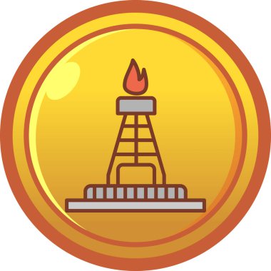 Meşale simgesi. vektör illüstrasyonu