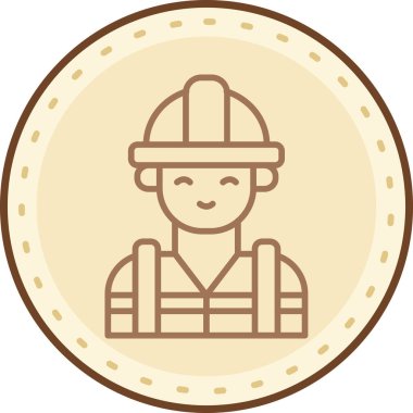 Bir itfaiyeci simgesinin vektör çizimi