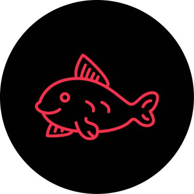 balık simgesi vektör illüstrasyonu