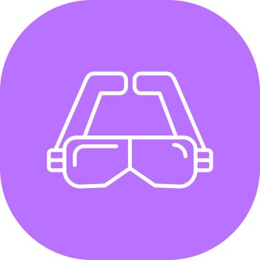 vr gözlük simgesi vektör illüstrasyonu