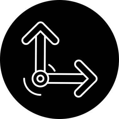 Modern b 'nin vektör illüstrasyonunda okun eksik simgesi