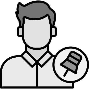 Bir insan simgesinin vektör illüstrasyonu