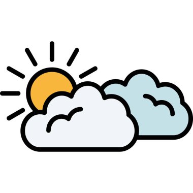 Güneş. Web simgesi basit illüstrasyon