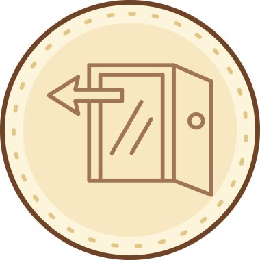 Kapı simgesinin vektör illüstrasyonu