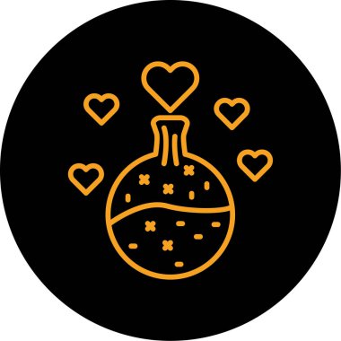 Şeffaf bir arkaplanda aşk vektör çizimi. Birinci kalite semboller. Yazdırma ve grafik tasarımı için ince çizgi simgesi.