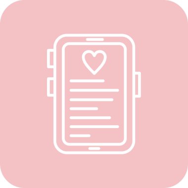 sevgi mobil uygulama simgesi ana hat biçiminde