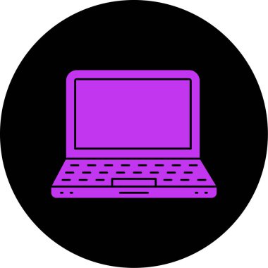 Dizüstü bilgisayar simgesi vektör çizimi