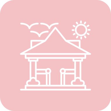 Modern Ev 'in Vektör İllüstrasyonu