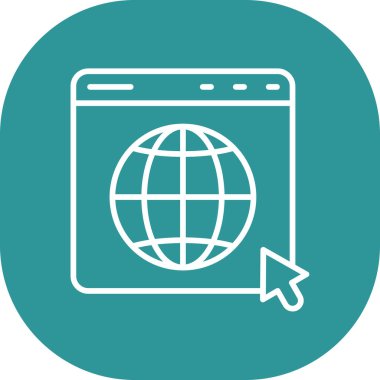 Web tarayıcısı. Web simgesi basit illüstrasyon