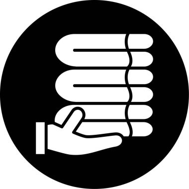 Çemberdeki ellerin vektör simgesi