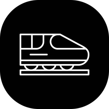 tren. Web simgesi basit illüstrasyon