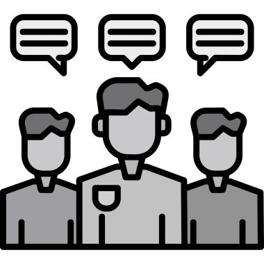 bir grup insan ikonu. Beyaz arkaplanda izole edilmiş web tasarımı için takım vektör simgesi grubu