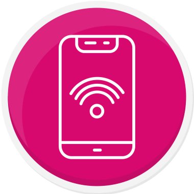 Moda biçimi izole edilmiş arka planda cep telefonu simgesi