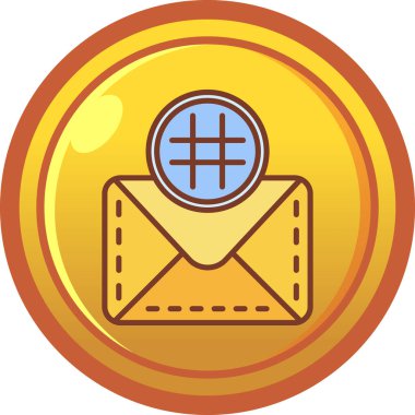 Altın sikke simgesi içeren zarf