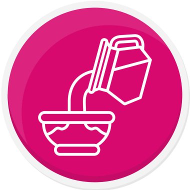 Kürek ikonlu kova, basit vektör illüstrasyonu