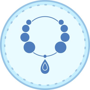 Bir damla simgesinin vektör illüstrasyonu