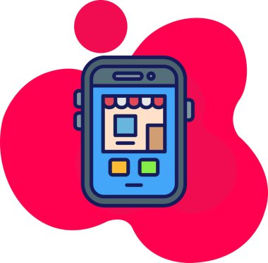 Akıllı telefon. Web simgesi basit tasarım