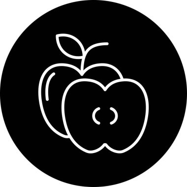 elma simgesi, vektör illüstrasyonu basit tasarım