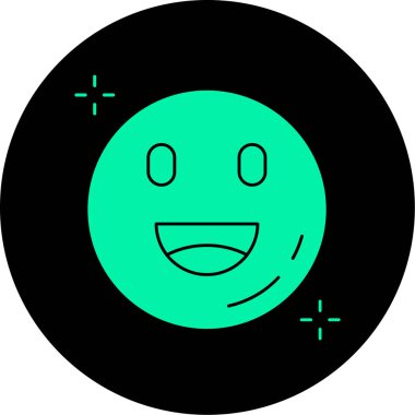 Mutlu gülümseme simgesi tasarım vektörü