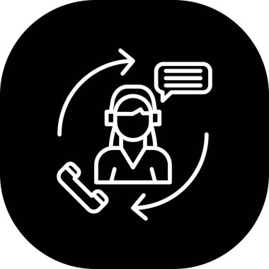 Çağrı merkezi ikon vektör illüstrasyonu