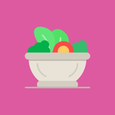 Sebzeli kasenin düz vektör çizimi