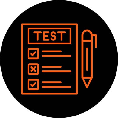 Vektör test tüpü simgesi