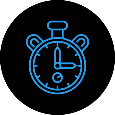 Saat simgesi vektör illüstrasyonu