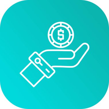 Dolar vektör simgesi izole edildi