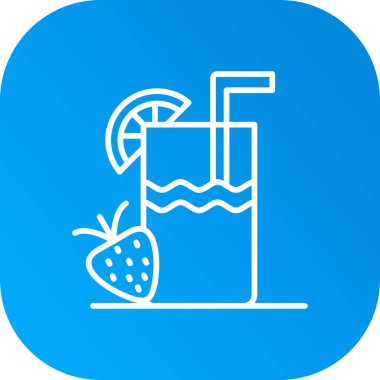 Taze meyve suyu ikonu vektör çizimi