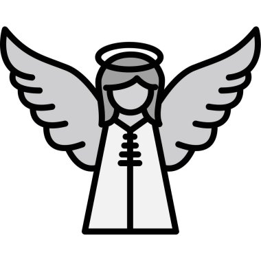 Melek. Web simgesi basit illüstrasyon