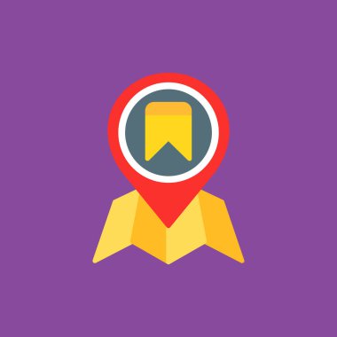 İğne simgesi. Harita belirleyici simgesi. vektör.