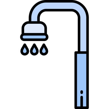 Musluk. Web simgesi basit illüstrasyon