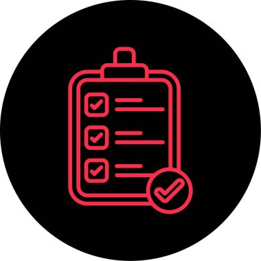 Denetim listesi simgesini, basit vektör çizim