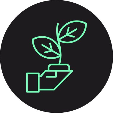 Bitki simgesinin vektör illüstrasyonu