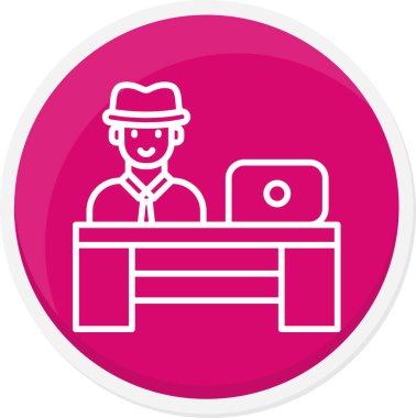 Şapkalı bir adamın vektör çizimi